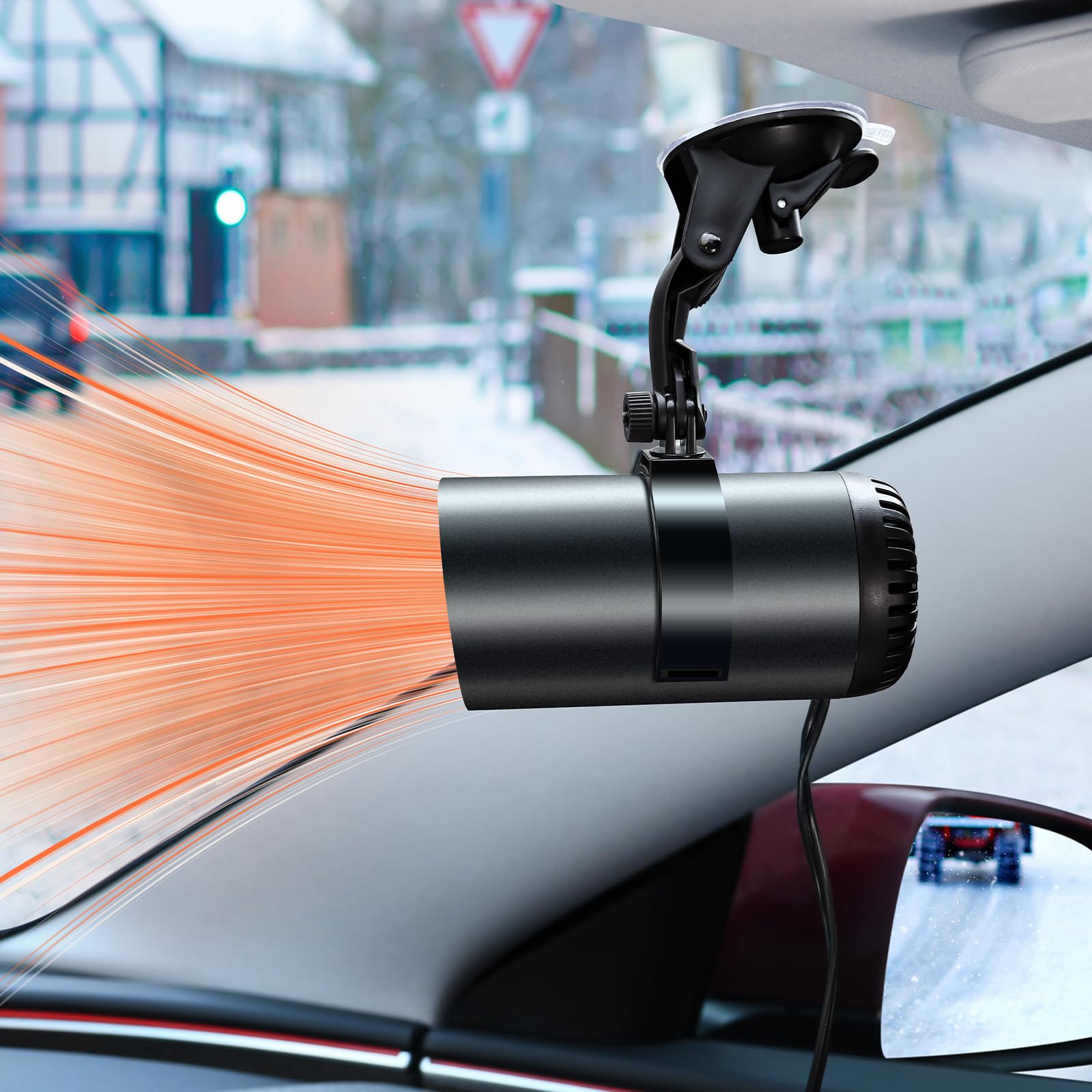 

PANPHEN 12 В Автомобільний обігрівач, 150 Вт, 2-в-1 Високошвидкісний портативний вентилятор, Прикурювач