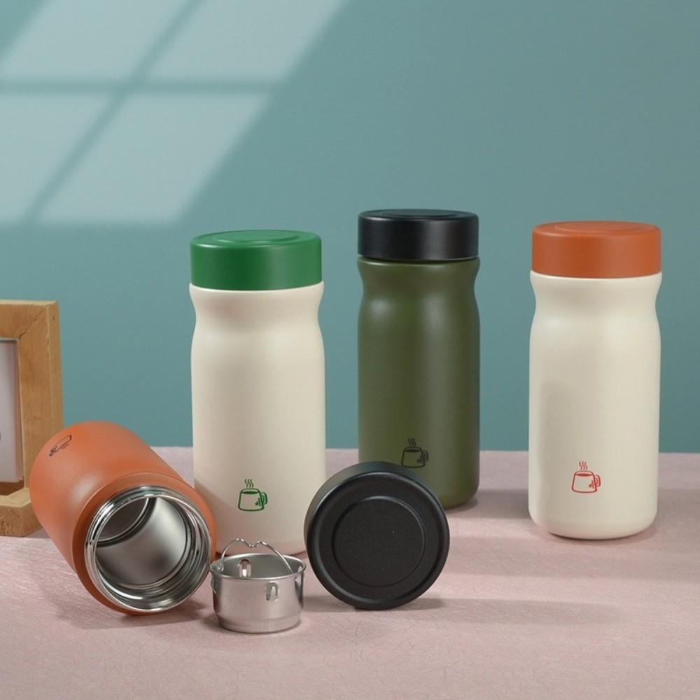 Portable Thermos Bottle Double-Layer Insulated Flask Tea Cup Mini Thermal Water Bottle Hiking