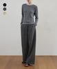BASIKA Double-Pleat Wide Slacks_3 Colors