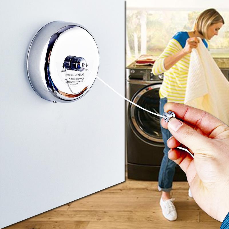 304 Stainless Steel Invisible Telescopic Clothes Drying Wire Rope Thickened Steel Cord For Household Bathroom Laundry Line
