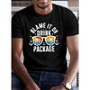 European Sizes Big & Tall Men's Summer T-Shirt - Casual Graphic Print, Short Sleeve, Round Neck Tee - Machine Washable, PLUS SIZE