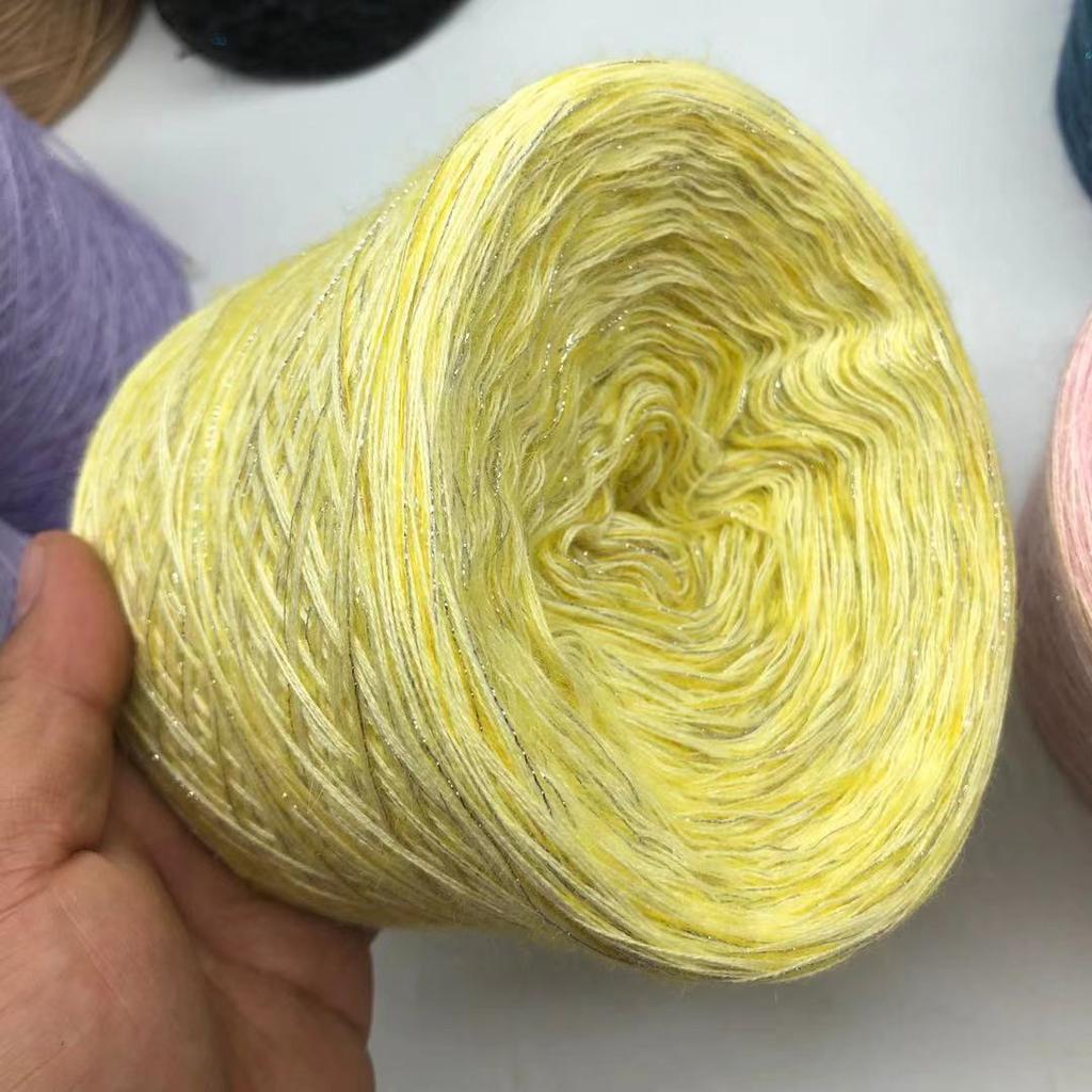 Ultra Soft Cashmere Silk Mohair Hand Knitting Yarn Material Kit Premium Spun Yarn Hand Mixed Twist True Silk  Hair