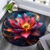 Lotus Round Area Rug,Carpet Rug for Living Room Bedroom Sofa Playroom Decor,Non-slip Floor Mat