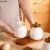 Ceramic Seasoning Jar Set Kitchen Spice Container Condiment Bottle Spice Jar Seasoning Box Salt Shaker Sugar Jars Spices Bottle