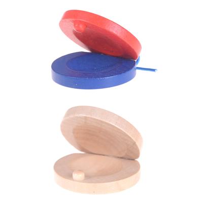 Kid Wooden Castanet Toy Children Musical Percussion Instrument Toy Gift
