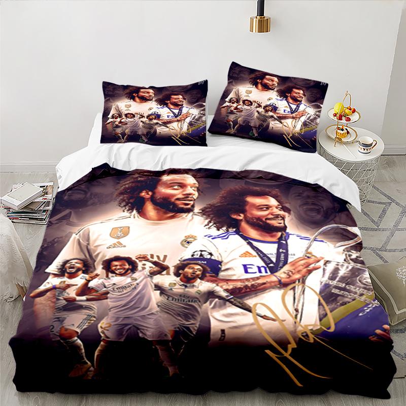 3PCS Real Vieira Football Legend Bedding set,Ideal for1pc Duvet Cover And 2pcs Pillowcases Perfect for Christmas gift,Ideal for Bedroom, Dormitory