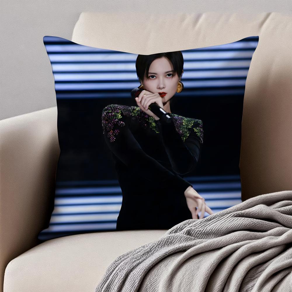 Popular fashion Chinese singer LLi Yuchun Cushion Cover Pillowcase Antidustmite Invisible Zipper Short Plush Sofa Cushion