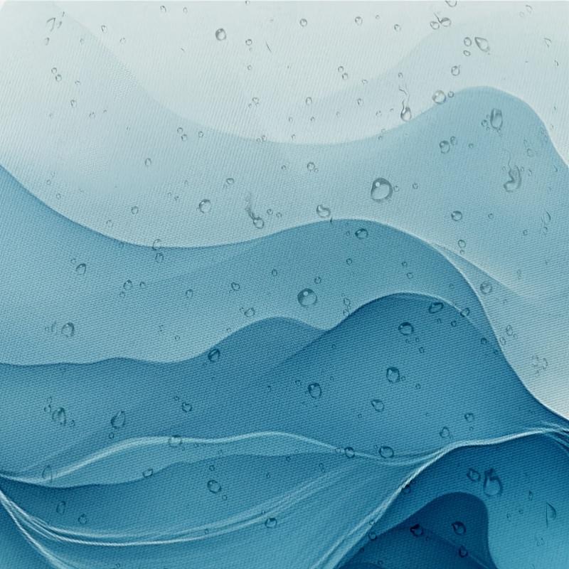1Pc Shower Curtain - Blue Teal To Orange Gradient Waves, 71X71 Inch, Polyester, 12 Hooks, Modern Bathroom Decor