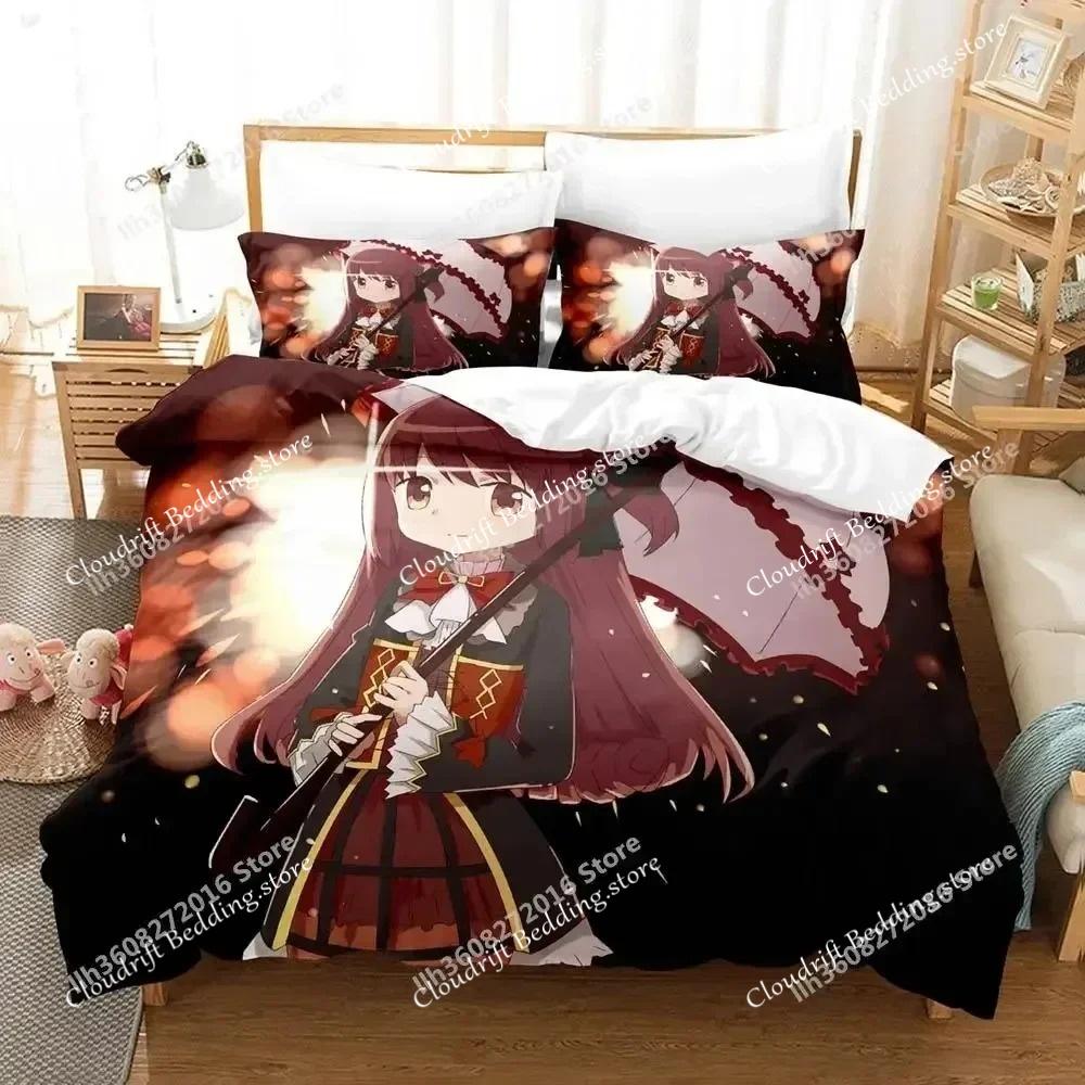 3D Print Madoka Magica Bedding Set Single Twin Full Queen King Size Bed Set Adult Kid Bedroom Duvet Cover Sets