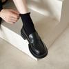 My Fair Lady · Black Shoes Women's Work Shoes British Style Small Leather Shoes Retro Women's Shoes Brown Single Shoes