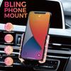 Car Phone Holder Diamond Crystal Car Air Vent Mount Clip Mobile Phone Holder Stand In Auto Bracket Interior Accessories