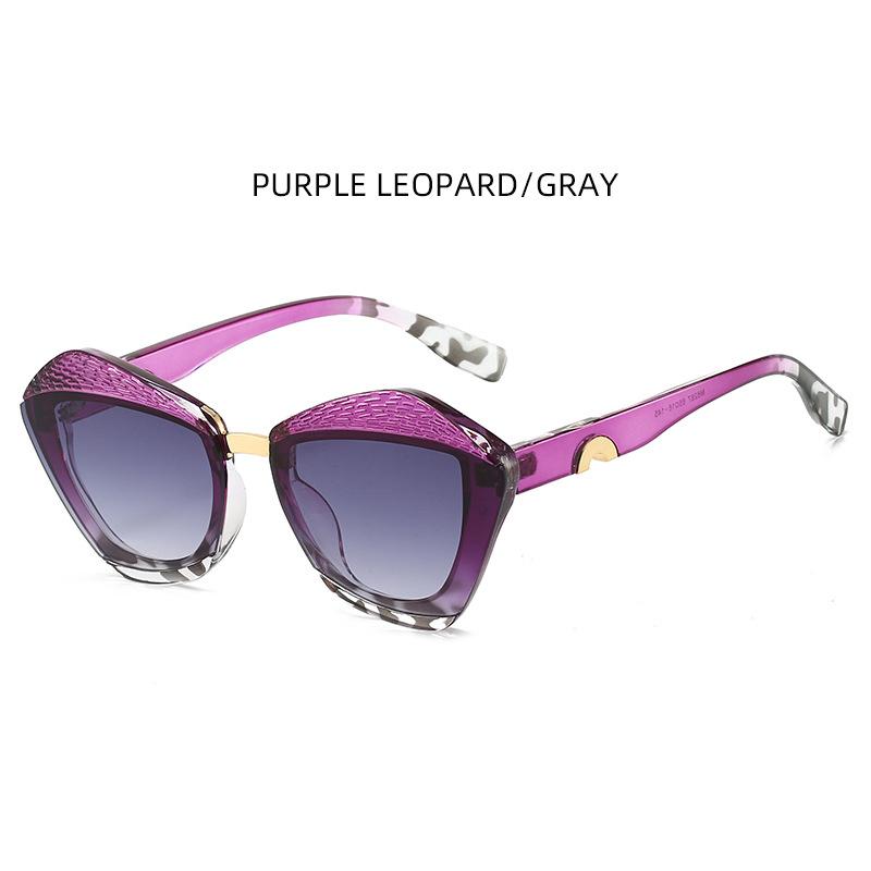 New Style Women Fashion Sunglasses Trendy Polygonal Retro Frame Colorful Lens M6287