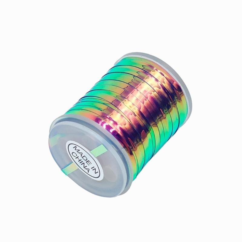 6 Spool Multiple Color Fly Tying Wire Accessories Tinsel Flash Line for Fly Making Fly Flash Tinsel Thread