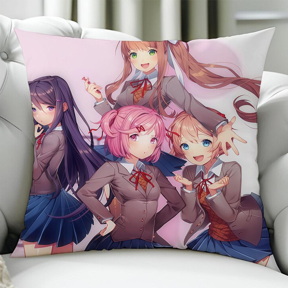 DDoki DDoki LLiterature CClub Cushion Cover Birthday Anniversary Gifts Double Sided Printed Zipper Cushion Cover