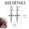 1 Pair Steel/Black Color Cross Pendant Earrings for Men Women Stainless Steel Popular Style Collection Hip Hop Jewelry