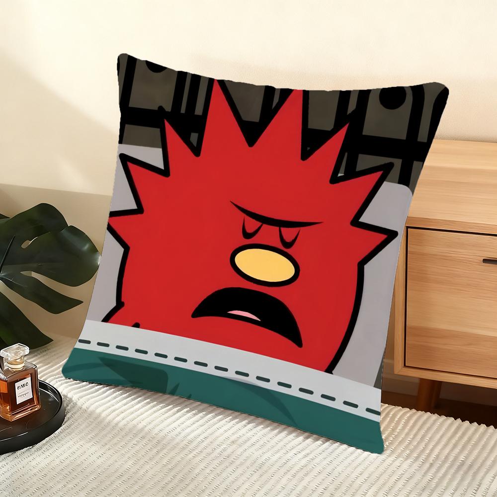 Cute Mr. M-Men Cushion Cover Soft Short Plush Pillow Cover Smooth Cozy Texture Aesthetic Cushion Case Home Decor