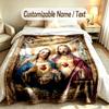 Valentine Love Theme Custom Blanket Personalized Name & Text Customized Soft Warm Throw Blanket Home Decor
