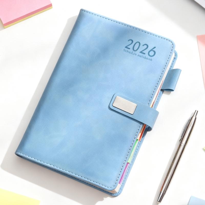 Agenda 2026 con 400 Pagine Datate Chiusura con Bottone Magnetico Rivestimento in PU Quaderno Journal Accademico per la Pianificazione Giornaliera