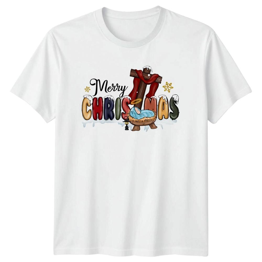 Merry Christmas Nativity Holidays Christmas Unisexs T Shirt Unisexs Graphic Tee S