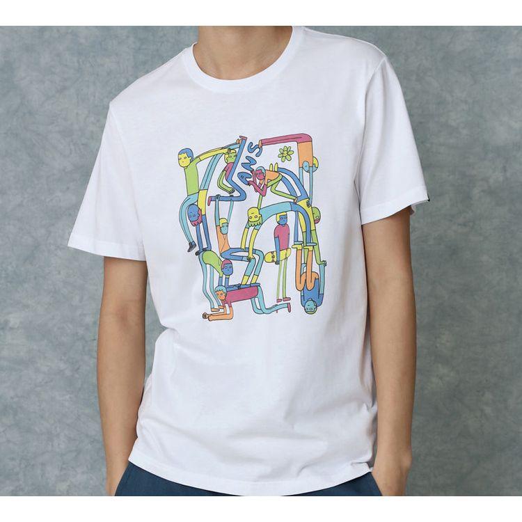 Vans OTW Artist Lickpalik Collaboration Cartoon Print Short Sleeve T-Shirt Men Tops White VN0A4RAVWHT