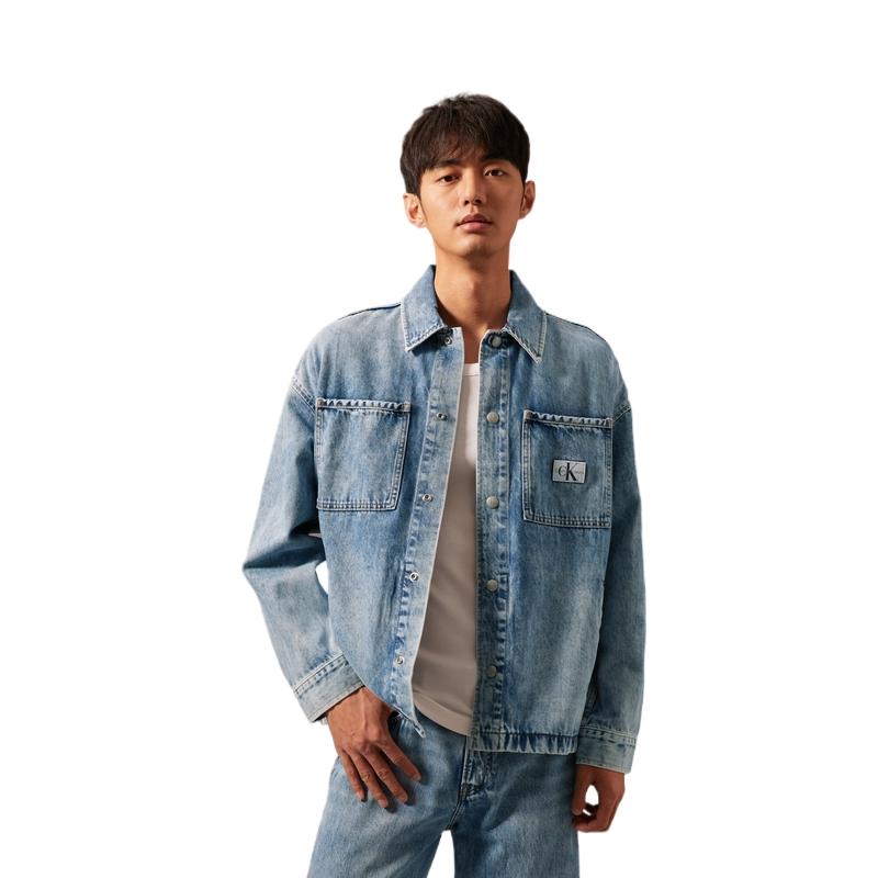 Calvin Klein Cool Feel Retro Loose Jacket Men Jacket Light-Blue J326068