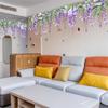 3pcs Wisteria Flowers Diy Wall Stickers Romantic Wallpaper Wall Mural For Living Room Bedroom Home