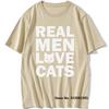 Real Unisex Love Cats Animal T Shirt Vintage Cats Lover Tshirt Cotton Tshirts Cool Daddy Mother Gift Oneck Short Sleeve Tops Tees