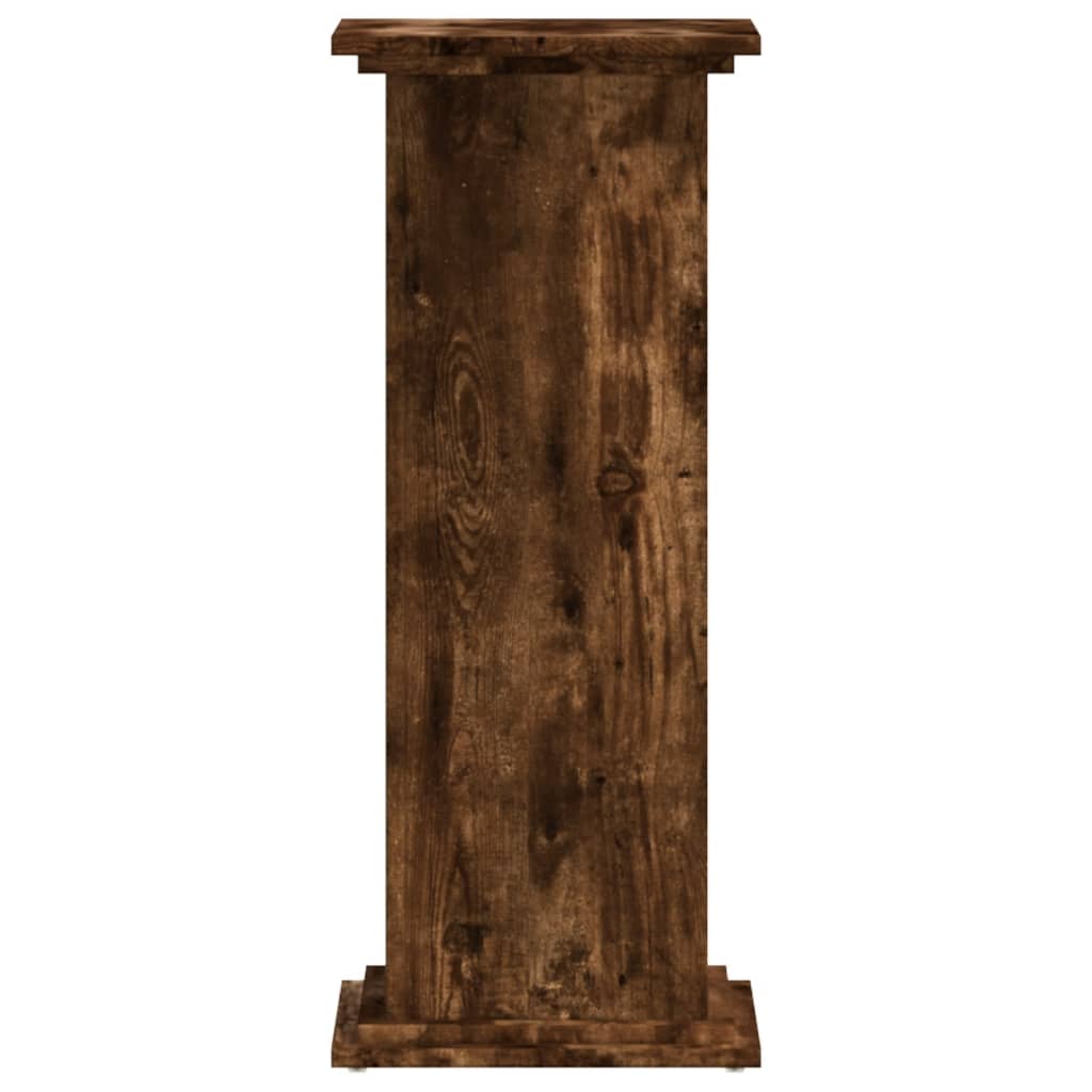 Plant Stand Smoked Oak 33x33x80 cm Wood Based Material