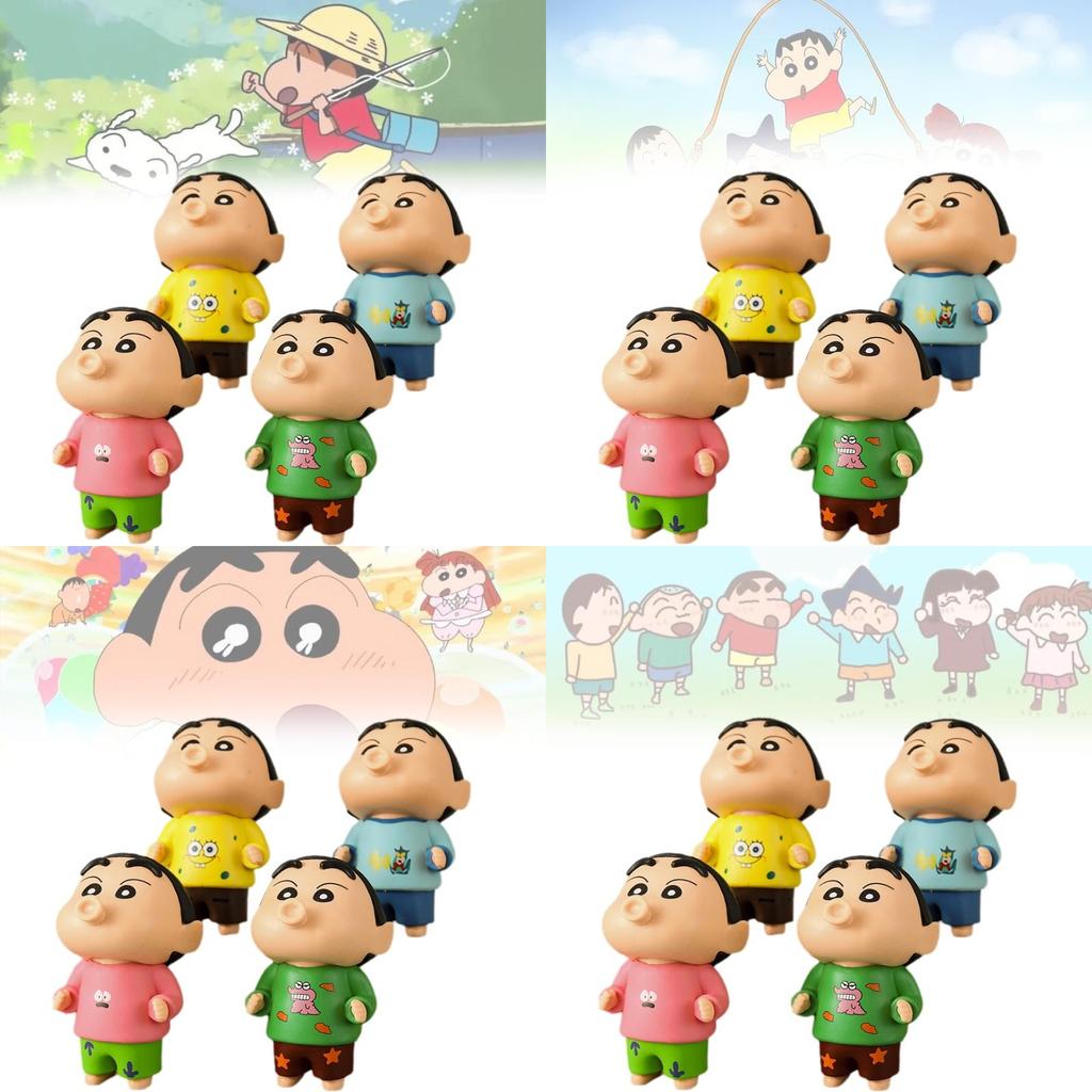 Entzückende PVC Shin-chan Figur Sammlerstück Niedlicher Cartoon-Charakter Ausstellungsstück Set
