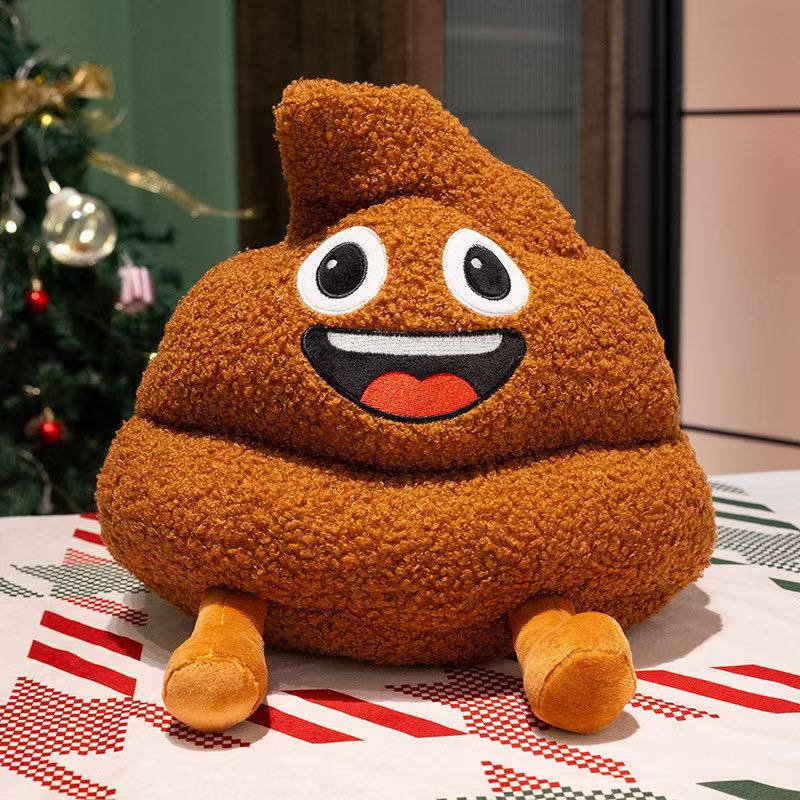 Het Nieuwste Leuke En Grappige Kerst Poep Kussen Kawaii Knuffel Pluche Speelgoed Pop Cartoon Anime Schattig Kinder Verjaardagscadeau Pop 35cm