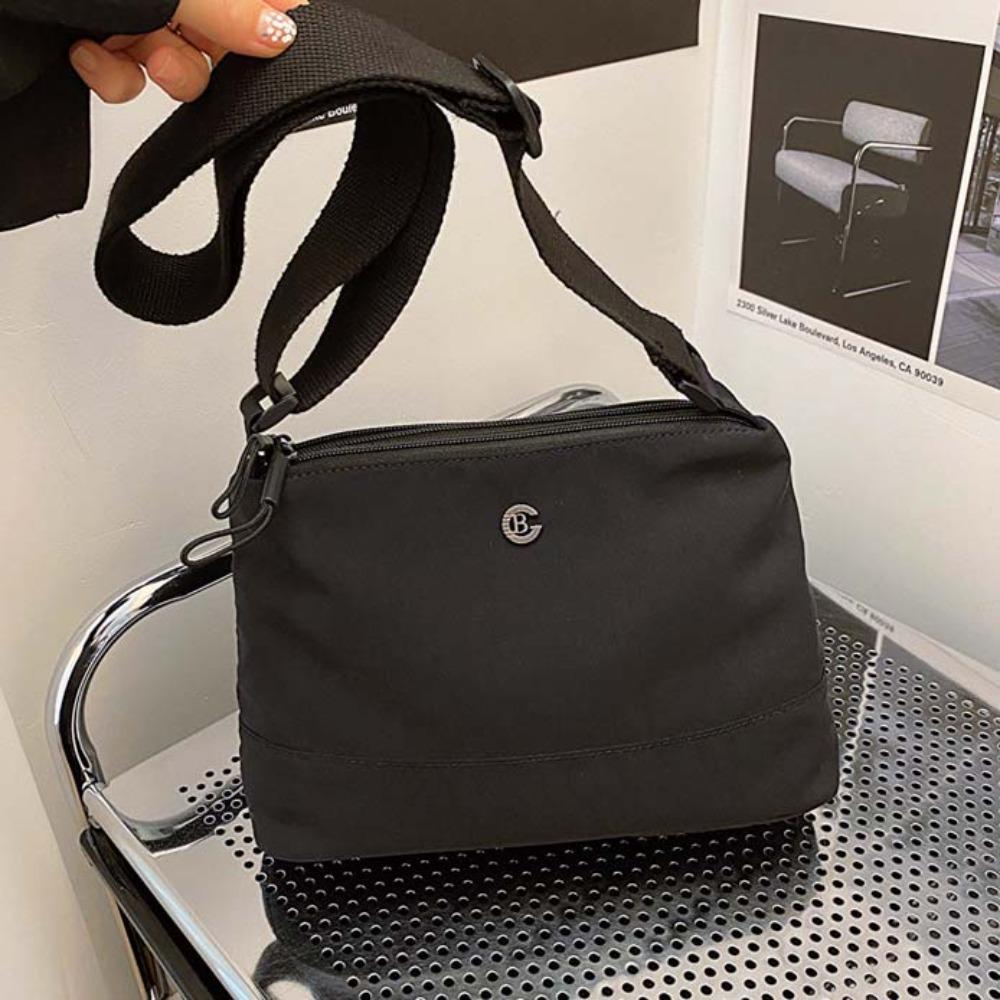 Wide Strap Nylon Square Bag Japanese Style Casual Sport Pouch Large Capacity Shoulder Bag  Men