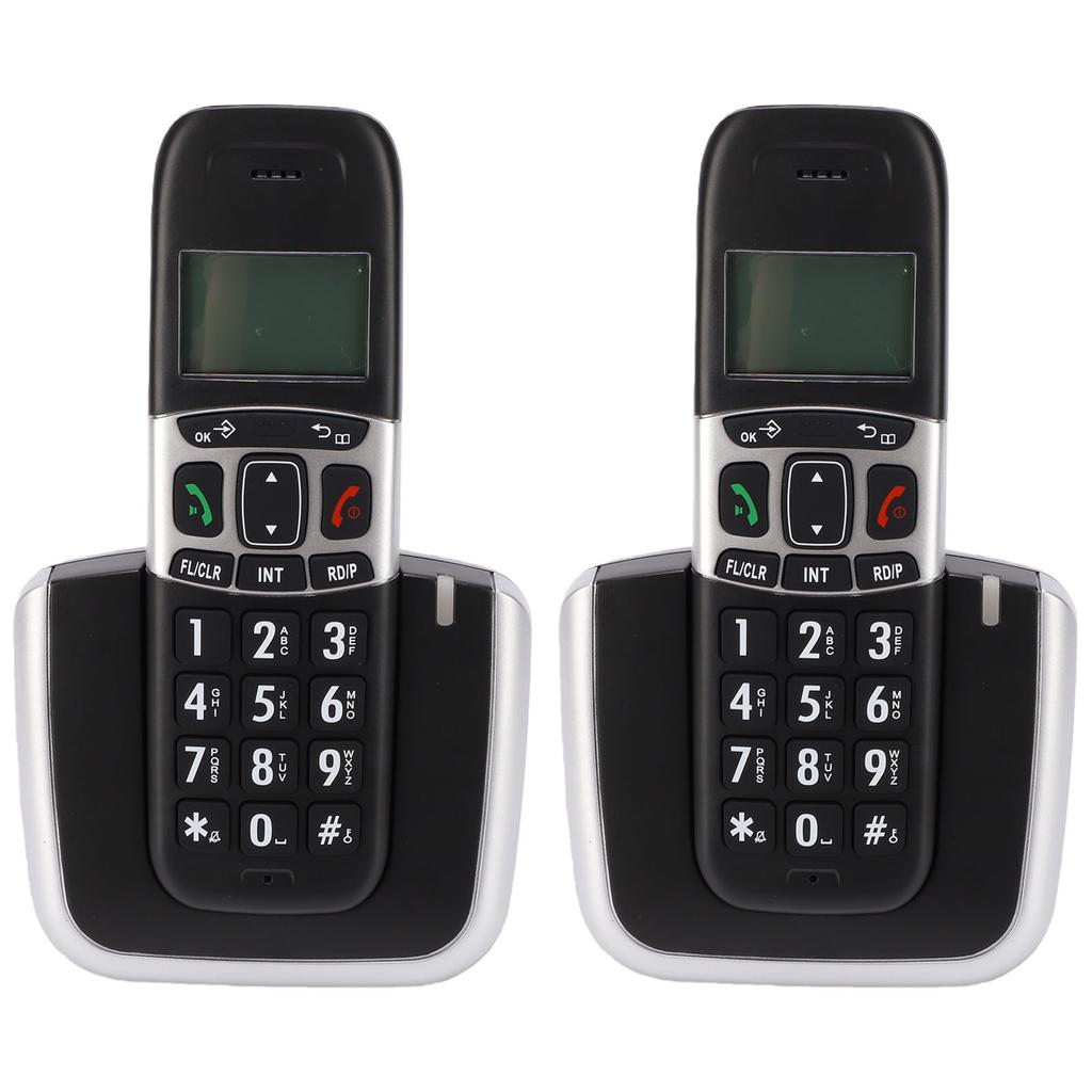 Schnurloses Telefon für Zuhause DECT6.0 Vollduplex-Freisprecheinrichtung 3-Wege-Gespräche 2 Mobilteile Schnurloses Telefon