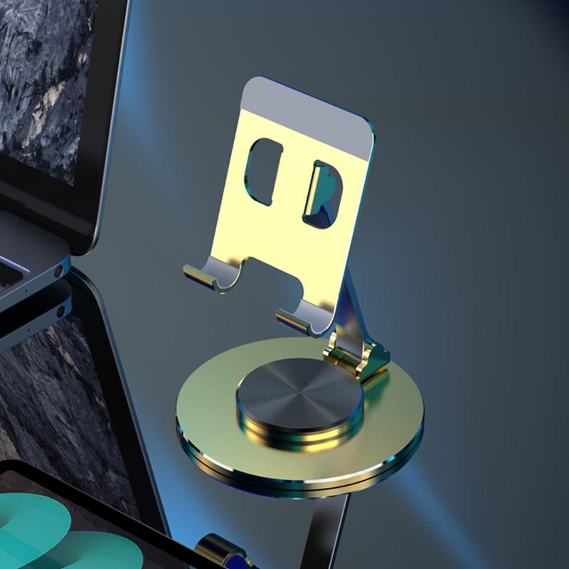 360° Rotating Aluminum Desktop Phone Holder - Foldable & Multifunctional Stand, Perfect Creative Gift