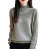 Women's Elegant Rhinestone Jacquard Knit Sweater - Half High Neck, Warm and Stylish.