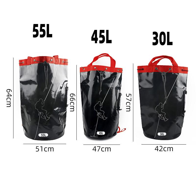 30L/45L/55L Climbing Rope Bag Outdoor Cave Exploration Equipment Storage Wear-resistant Rescue Waterfall Rappelling Backpack Bag