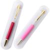Luzen 50Pcs Clear Plastic Pen Pouch Bag Single Pen Sleeve Case Holder Ballpoint Pen Pencil Gift Packaging Bag for for School Office Business Use