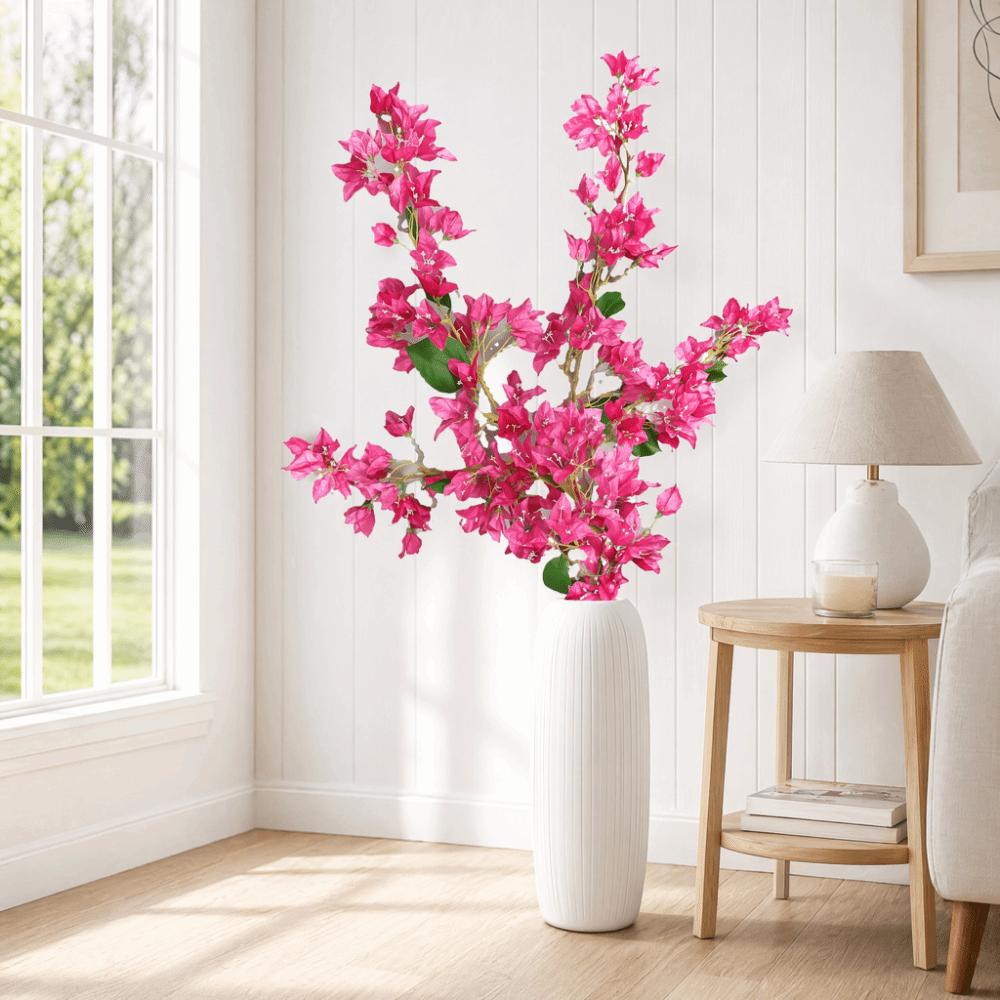 Bougainvillea 120 cm Hajlítható Művirág Szárak Hálószoba Beltéri Zöld Növényekhez Illeszkedő
