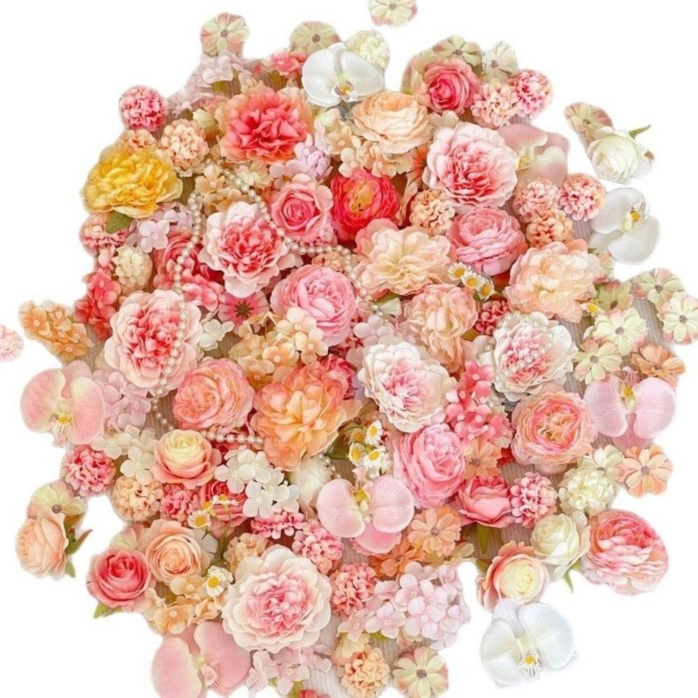 20 Stück Mini Zufallsmischung Künstliche Blumen Seiden-Fälschungsblumen für Heimdeko DIY Kranz Basteln Hochzeitsfeier Kranzdekor