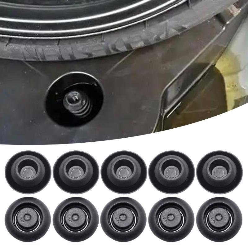 Replacement Automotive Sealing Cover Set, 10 Piece Black Press In Body Opening Covers for Garage Maintenance, 0039981350 Reference