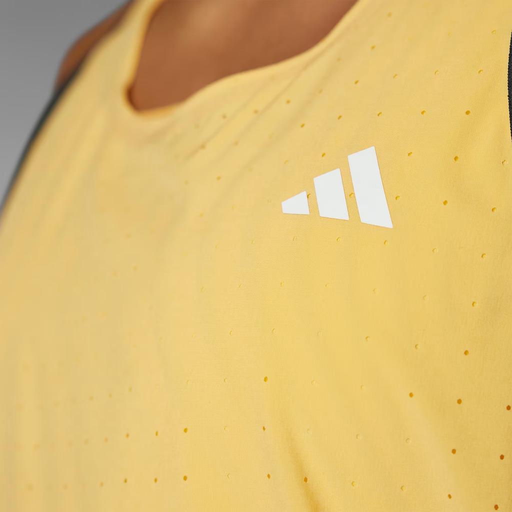 Adidas Adizero Running Tank Top Women Tops Yellow IN1117