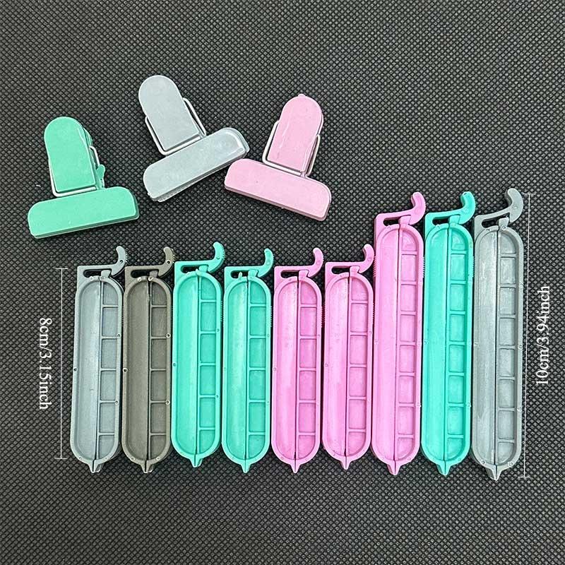 12PCS Reusable Food Bag Sealing Clips Leak Proof Snack Storage Kitchen Organizer Multi Purpose Household Tool Set