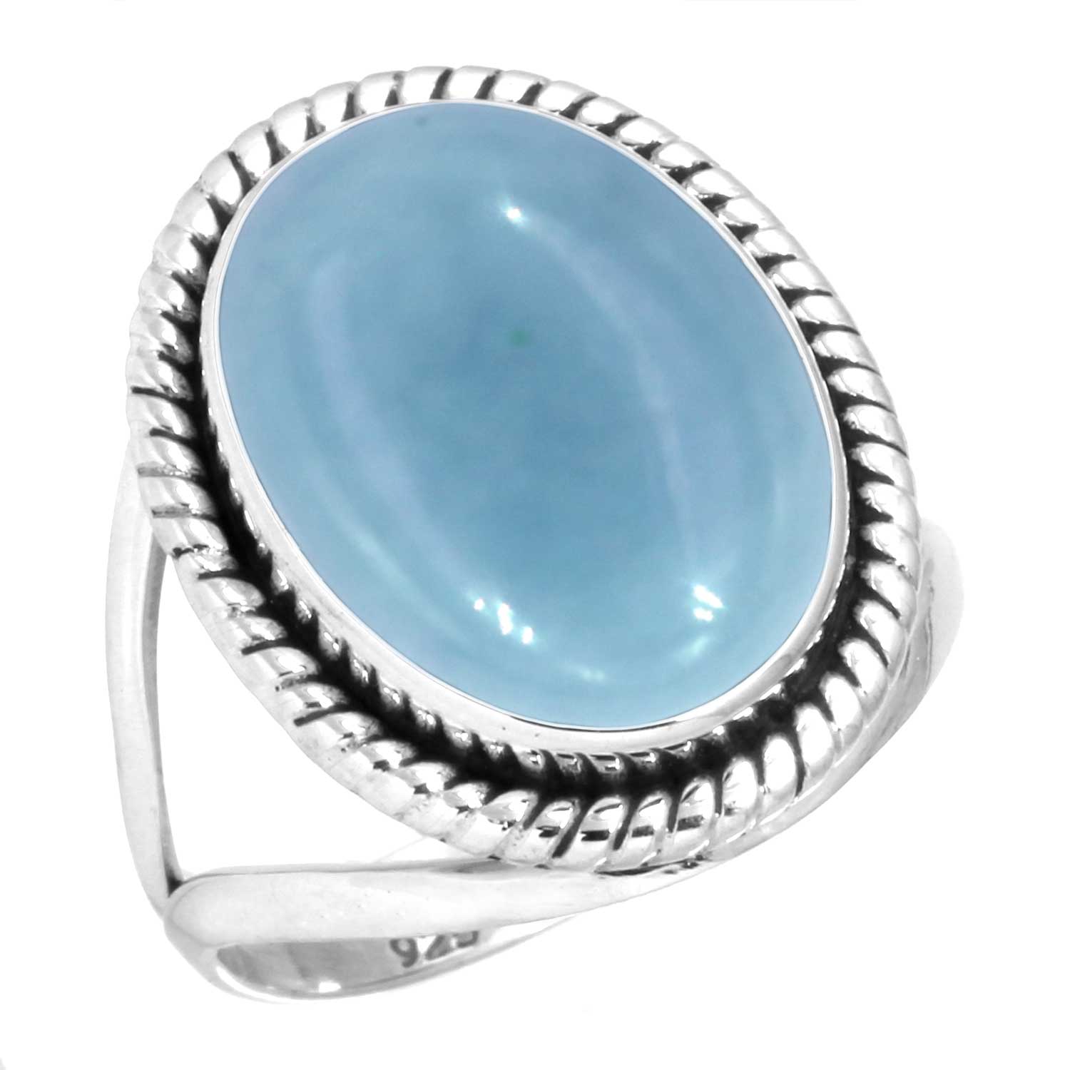 

Кольцо из стерлингового серебра 925 пробы с женским драгоценным камнем, ювелирное изделие ручной работы, новогодний подарок, амазонит, ангелит, голубой опал, ботсванский агат, мохаве, лазурит, хризоколла 13