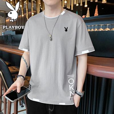 Camiseta de manga corta con cuello redondo para hombre