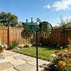 Garden Wind Spinner Kinetic Tractor Wind Sculpture with Rotating Wheels Outdoor Metal Windwill with Stake for Flower Bed Lawn Patio