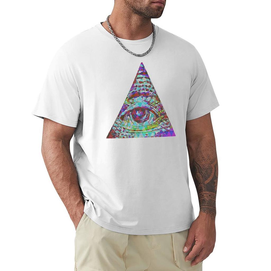 All Seeing Graffiti TShirt customs baggy shirts cotton man tshirts clothes for men