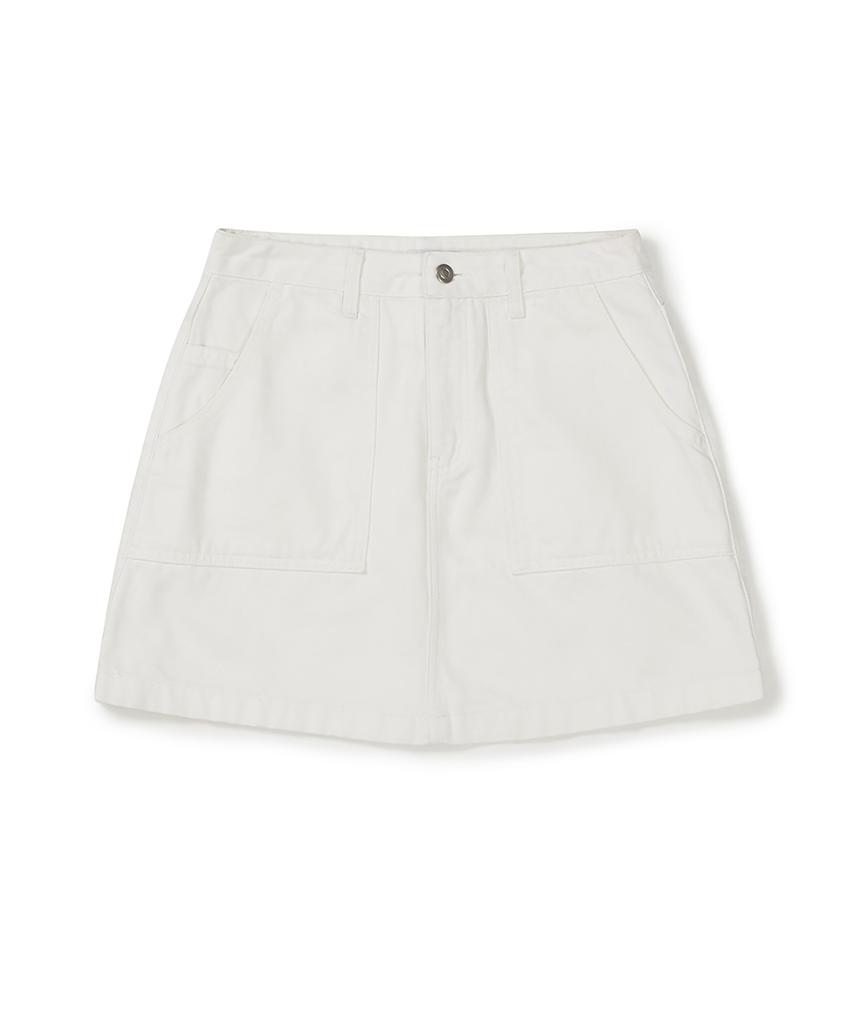 Clove [26Ss Clove] Denim Pocket Skirt (White)