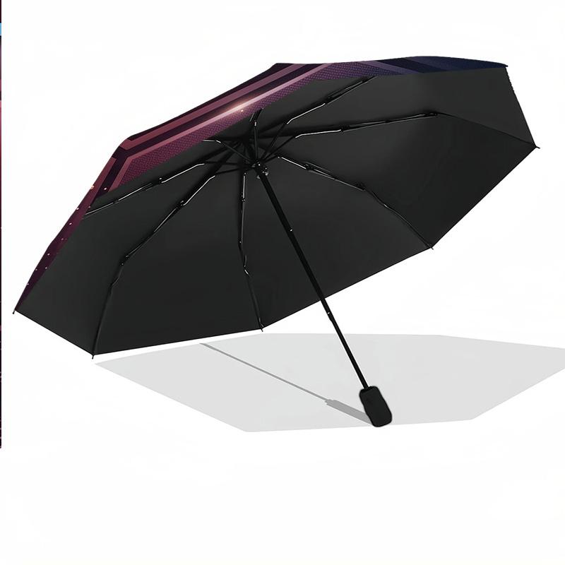 West Ham United FC Automatic 3‑Fold Umbrella 8‑Rib Windproof Folding Umbrella Sun Rain Protection For Outdoor Travel Daily Use