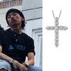 Unisex Cross Necklace with Full Diamond Pendant - Elegant and Versatile Clavicle Chain
