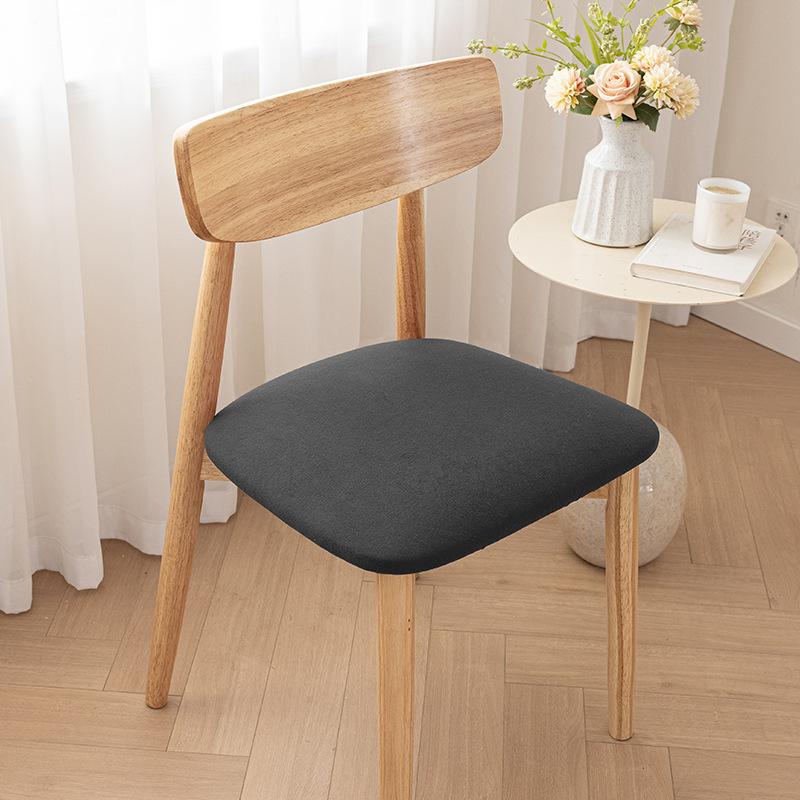 

Утолщенный чехол для стула, универсальный однотонный стул, чехол для домашнего стула, противоскользящий чехол для стула для ресторана на все сезоны 45-52cm