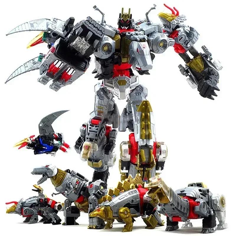 5IN1 BPF ABS Model Transformation G1 Robot Toy Dinoking Volcanicus Grimlock Slag Sludge Snarl Swoop Slash Dinobots Action Model
